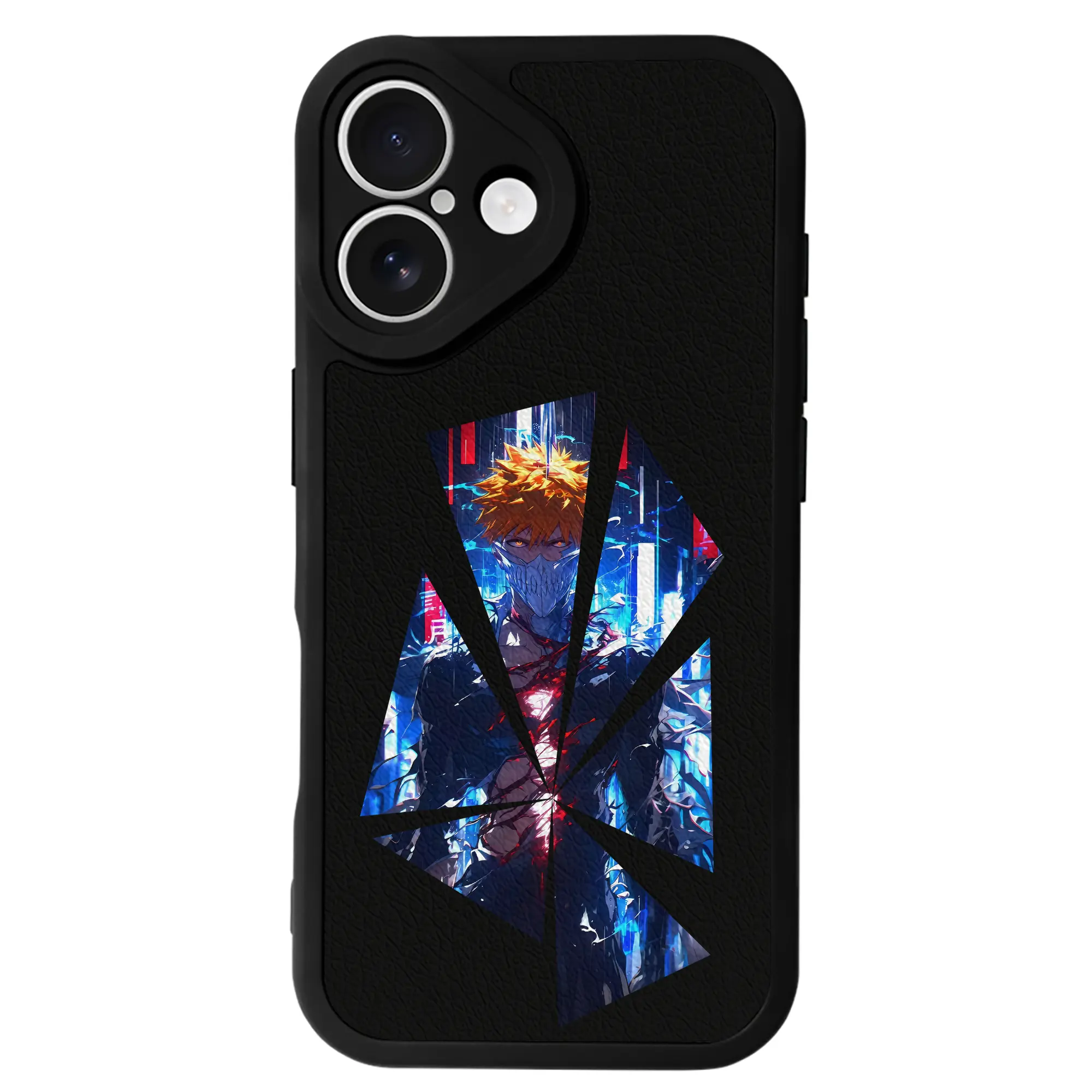 ブリーチ グッズ 黒崎 一護 - IPhone 16シリーズ対応 ・ シリコンスマホケース ・ レザー調 ・ 高精度フィット ・ 耐衝撃 ・ ワイヤレス充電対応 ・ 精密カット